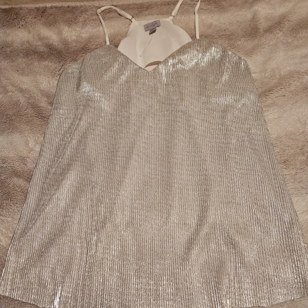 Silver Metallic Women's Top
